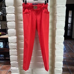 Rarely Worn Trussardi Jeans Pants in brick red size 42